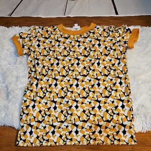 LuLaRoe Halloween Candy Corn Print T-Shirt Top‎ Womens Size Medium M